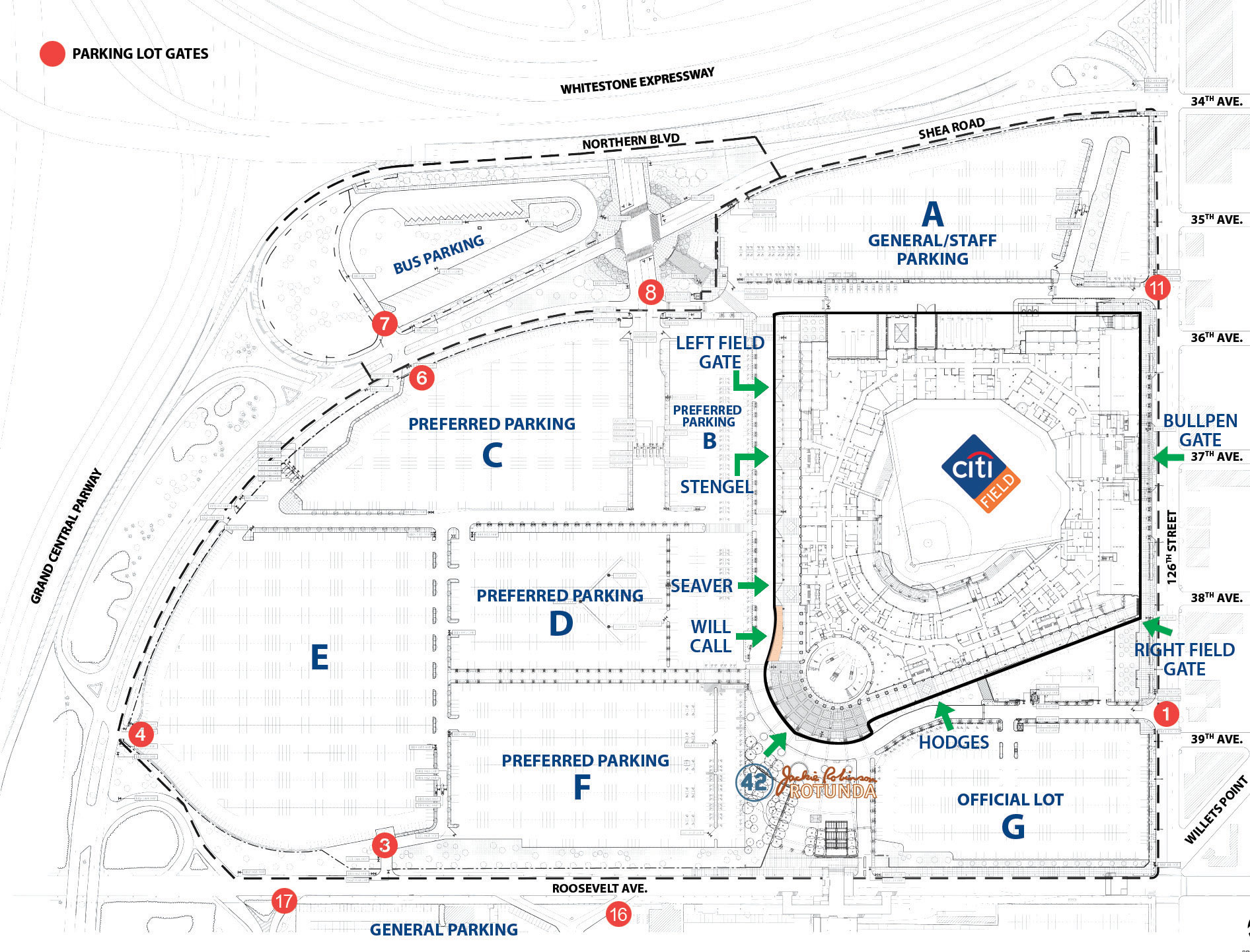 Citi Field Parking Map Images and Photos finder