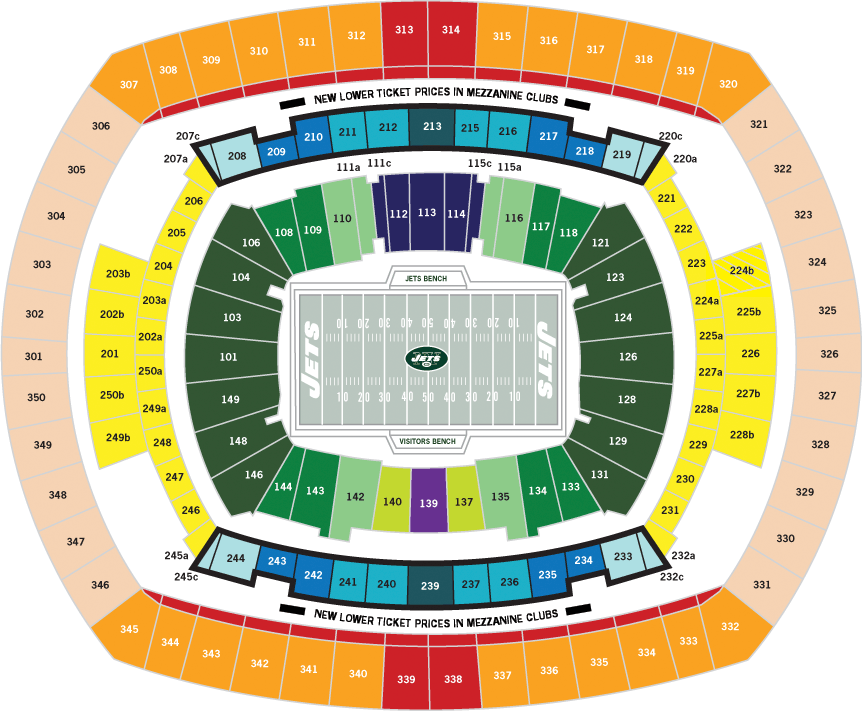 Meadowlands Football Seating Chart