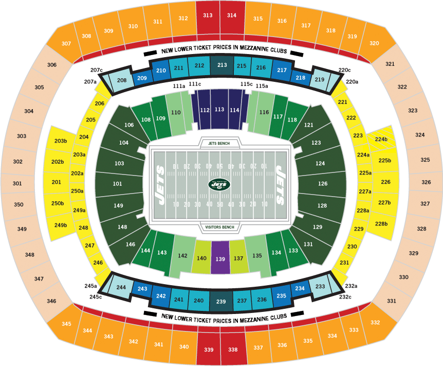 Metlife Seating Chart For Concerts