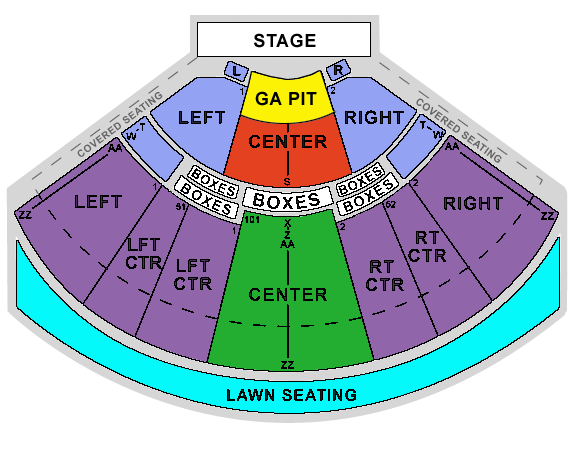 hollywood casino amphitheater seating chart reserved lawn