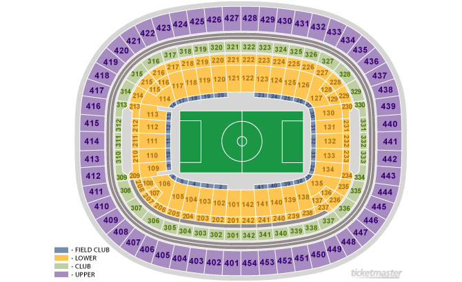 FedExField Landover MD Seating Chart View