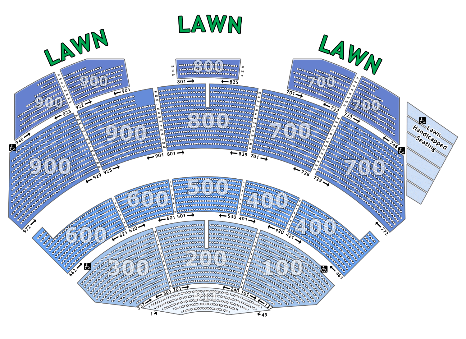 Riverbend Music Center, Cincinnati OH Seating Chart View