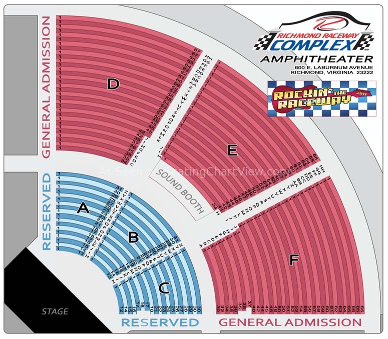 Richmond International Raceway, Richmond VA Seating Chart View