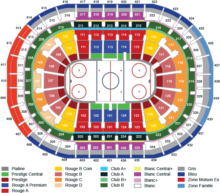 Bell Centre Montreal QC Seating Chart View