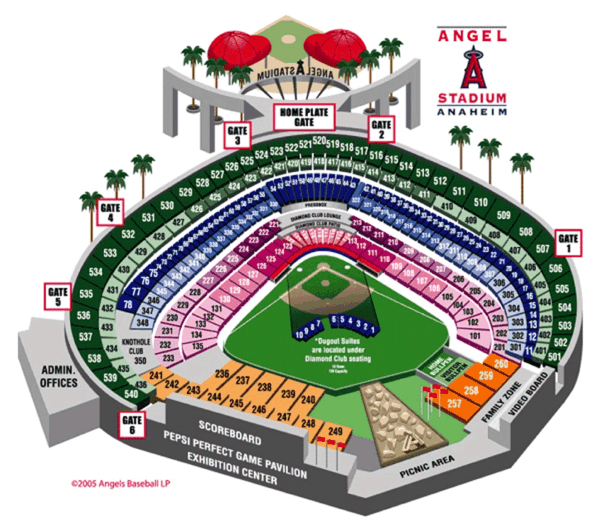 Angels Seating Chart 2018