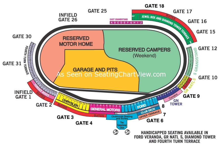 Charlotte Motor Speedway Seating Chart Pictures to Pin on 