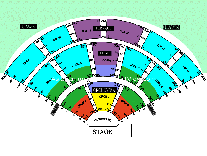 Verizon Amphitheater Alpharetta Seating Chart