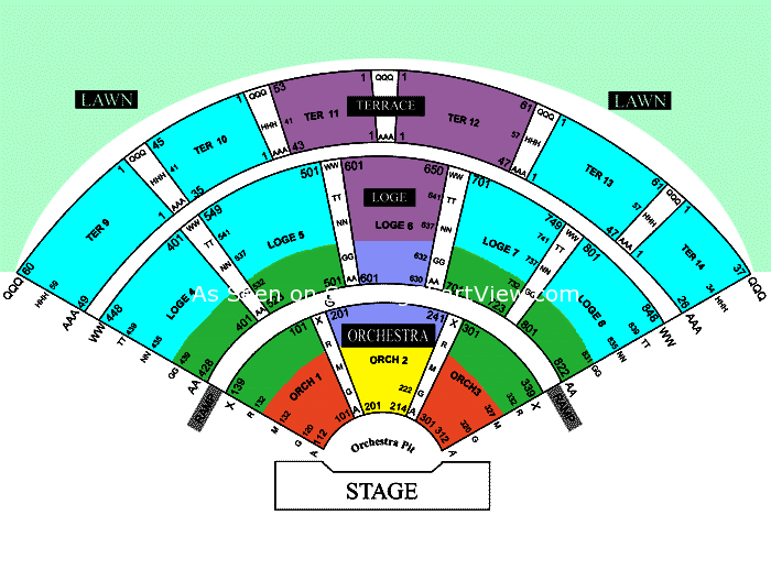 Irvine Meadows Amphitheatre, Irvine CA Seating Chart View