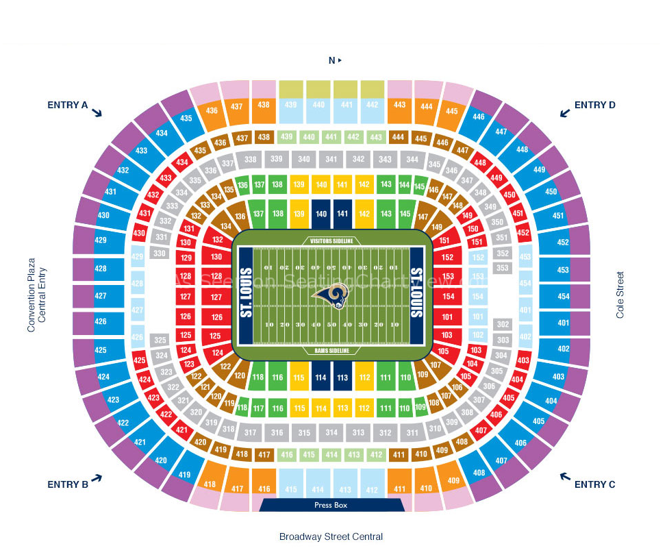 Rams Seating Chart With Rows