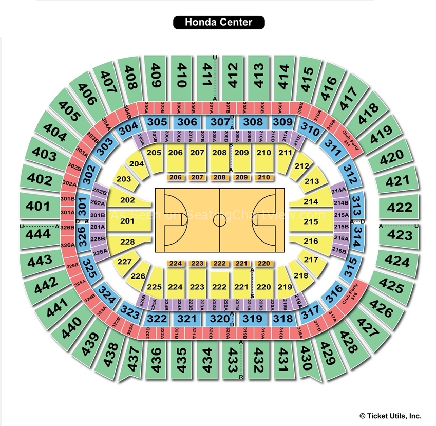 Honda center seating basketball #3