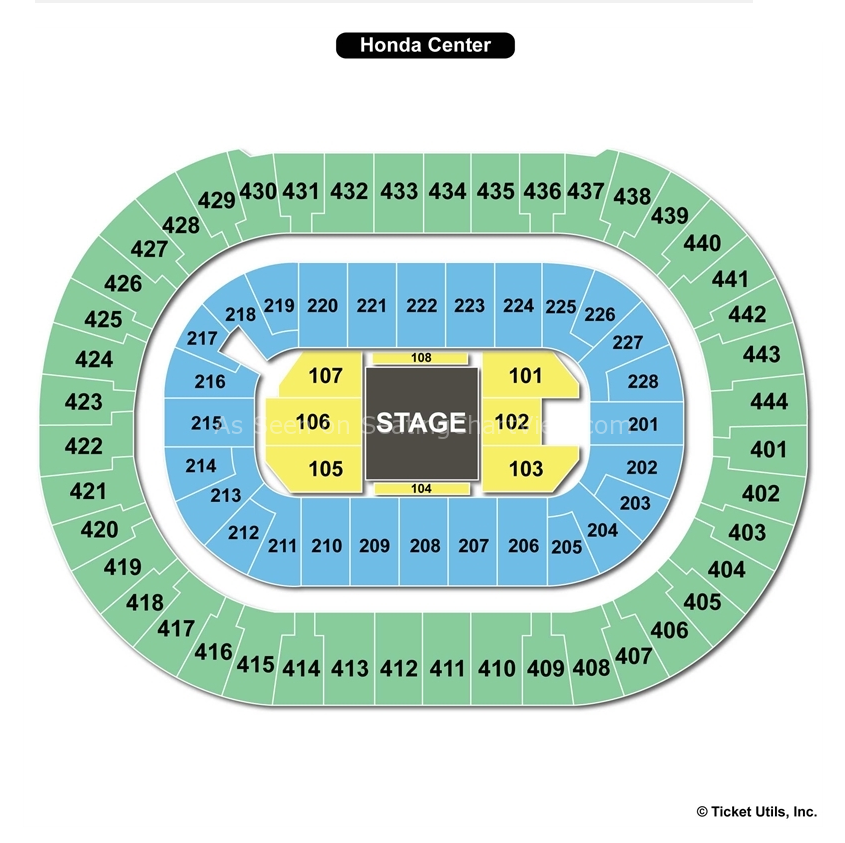 Honda center end stage seating chart #3