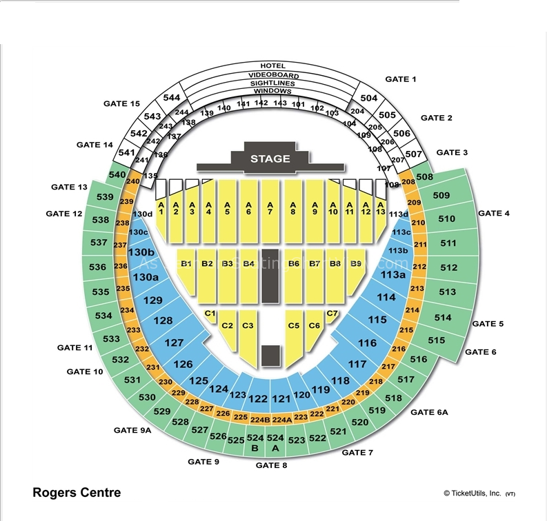 Rogers Centre, Toronto ON Seating Chart View