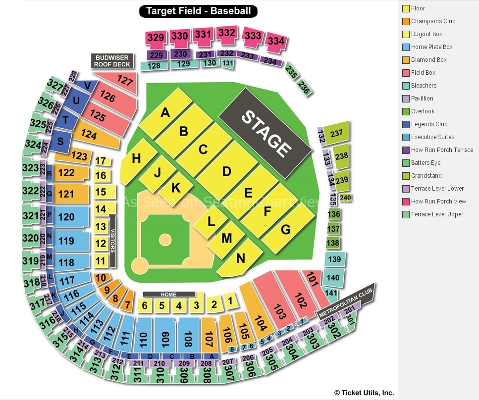 Target Field Minneapolis MN Seating Chart View