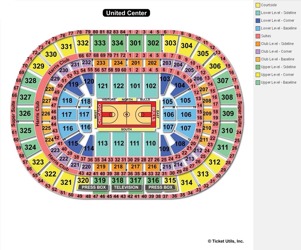 United Center Seating Chart U2