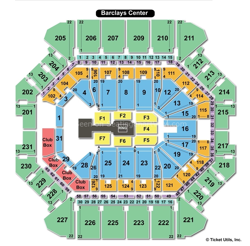 Concert Seating Chart Barclays Center