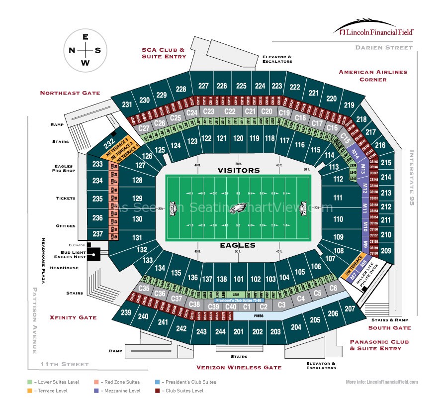 Lincoln Financial Field Football Seating Chart1