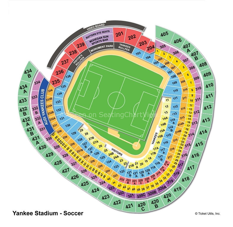 Yankee Stadium, Bronx NY - Seating Chart View
