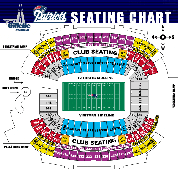 Gillette Patriots Seating Chart