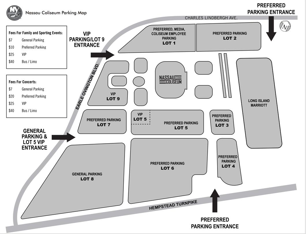 Nassau Veterans Memorial Coliseum Parking Map 