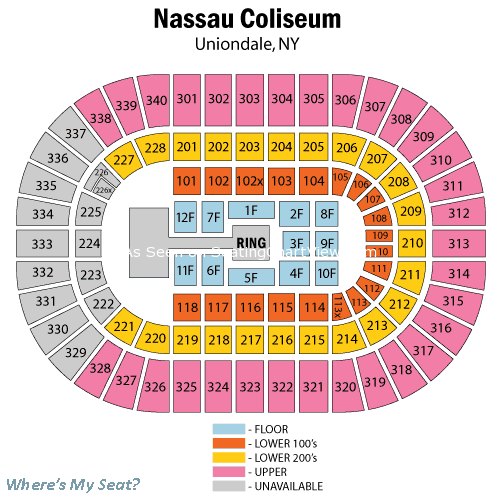 Seating Chart Nassau Veterans Memorial Coliseum