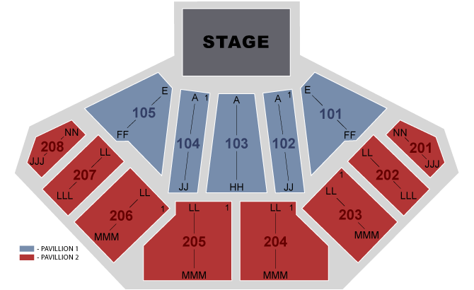 hollywood casino amphitheater interactive seating chart