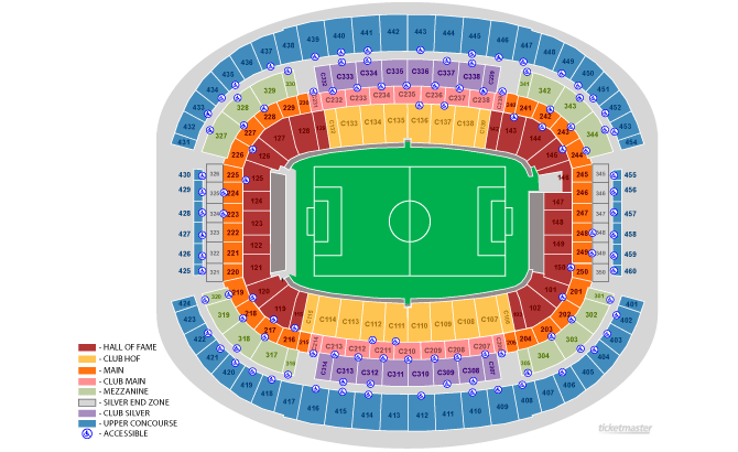 layout standing arena 3 View TX AT&T Stadium, Seating Arlington   Chart