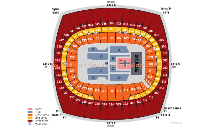 Arrowhead Stadium Virtual Seating Chart