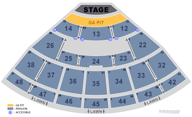 Blossom Music Center Interactive Seating Chart
