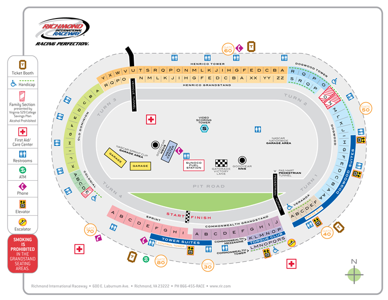Richmond International Raceway Interactive Seating Chart