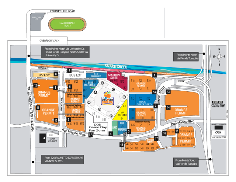 Miami Dolphins Stadium Seating Chart