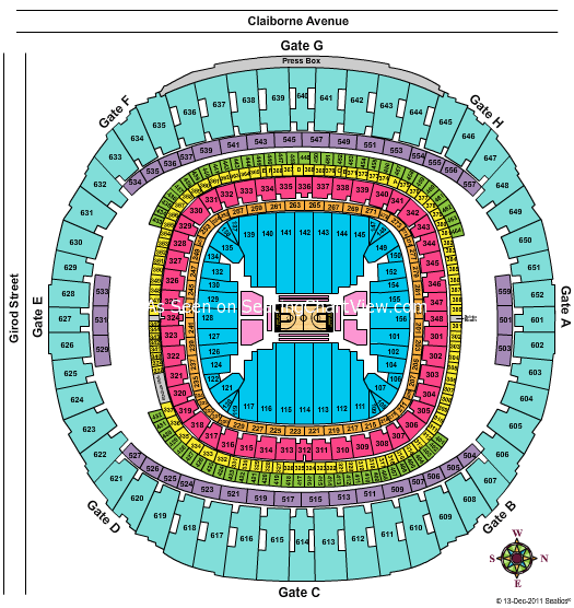 Mercedes Benz Superdome Seating Chart