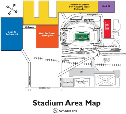 stadium firstenergy map parking cleveland seating oh chart seatingchartview