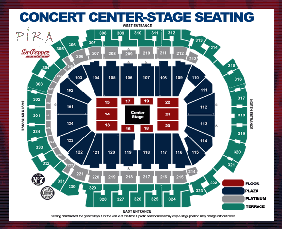 American Airlines Center Seating Chart Concerts