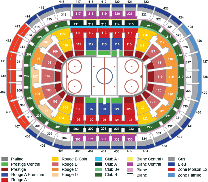 Bell Centre, Montreal QC | Seating Chart View