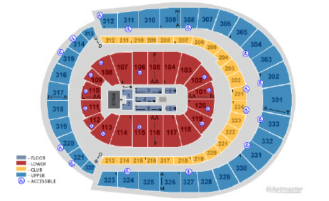Bridgestone Arena, Nashville TN | Seating Chart View