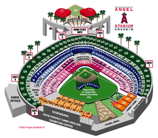 Angel Stadium of Anaheim, Anaheim CA | Seating Chart View