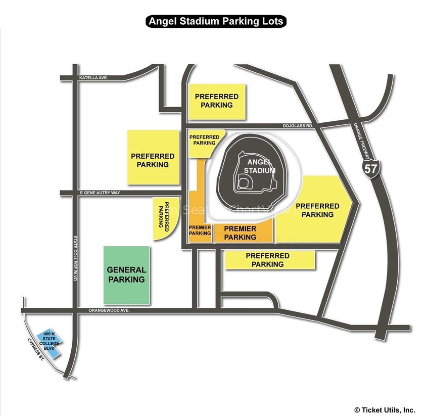Angel Stadium Of Anaheim Parking Map 