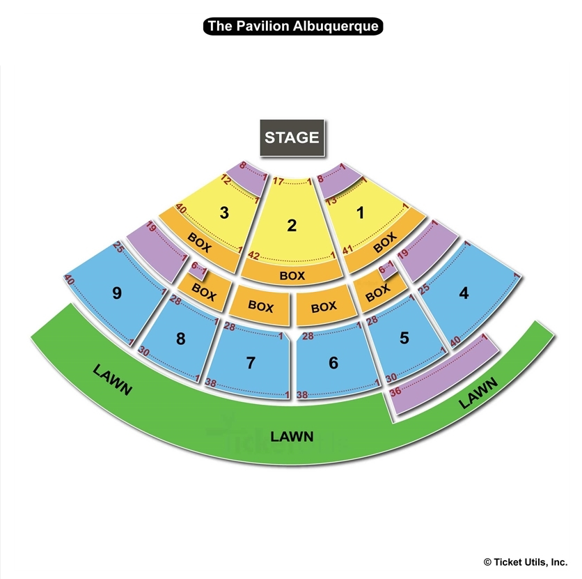 Isleta Amphitheater Detailed Seating Chart