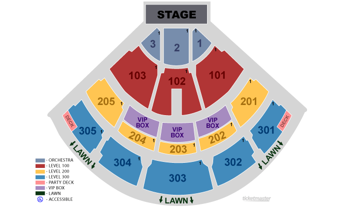 Jiffy Lube Live Seating Chart Detailed