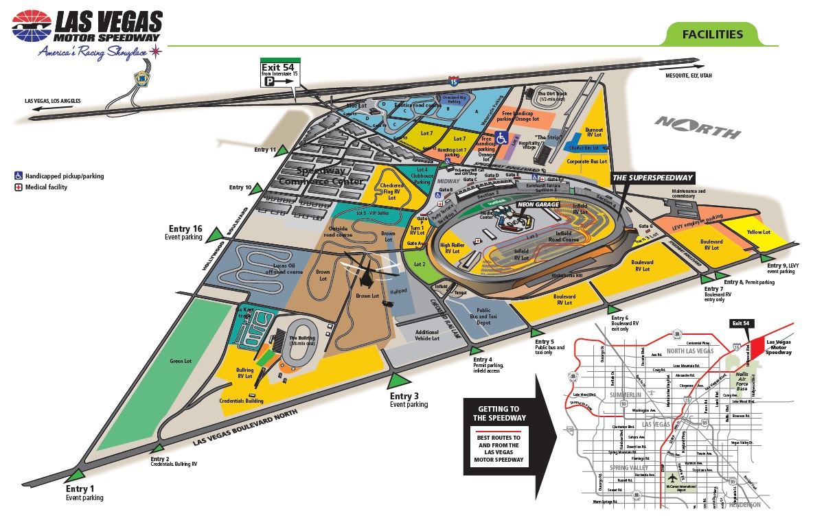 Detailed Seating Chart Las Vegas Motor Speedway