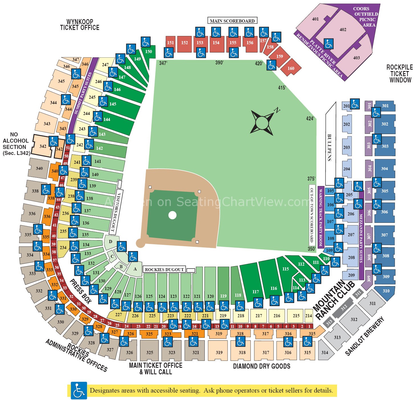 Breakdown Of The Coors Field Seating Chart