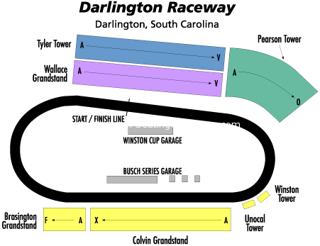 Darlington Raceway Interactive Seating Chart