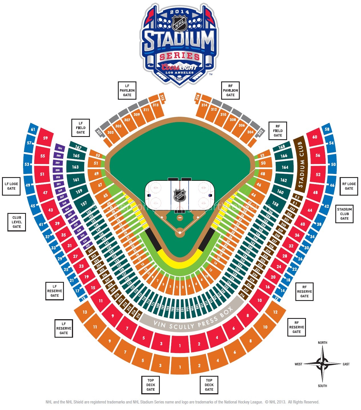 Dodger Stadium Hockey Seating Chart 