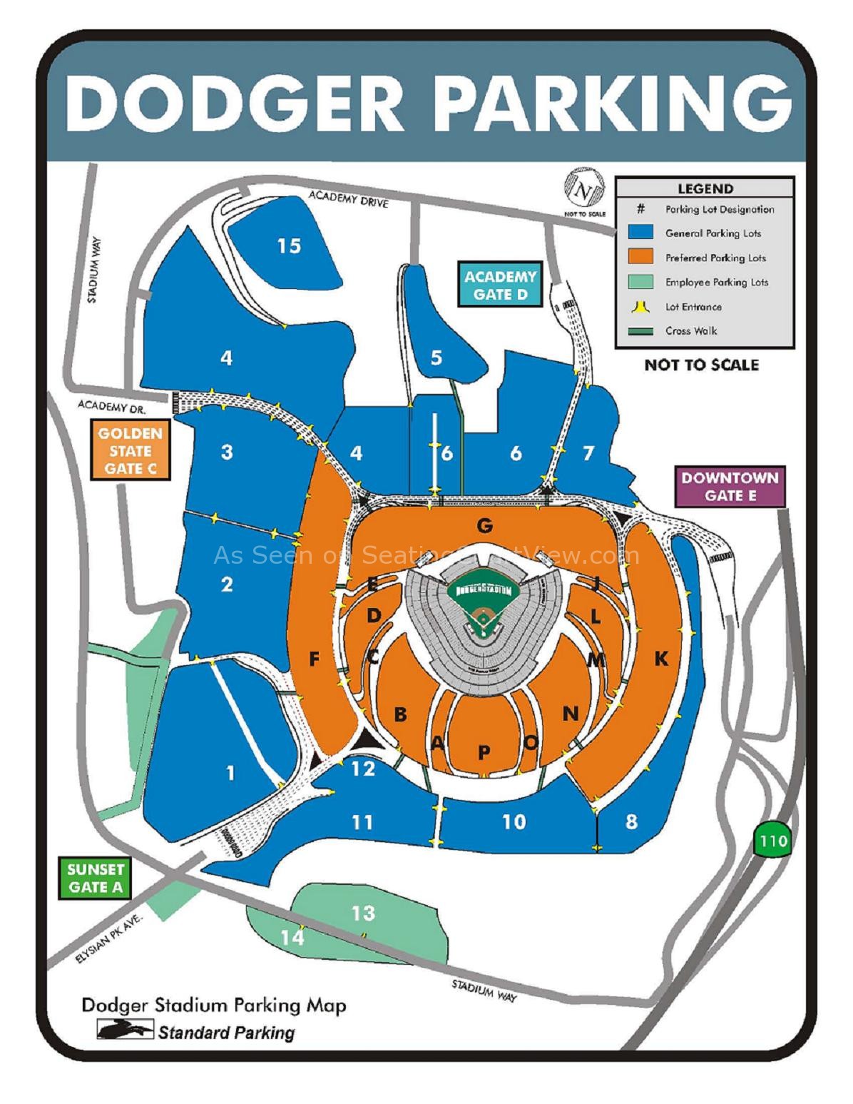 Dodger Stadium, Los Angeles CA - Seating Chart View