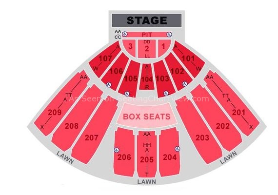 Concord Pavilion Seating Chart 