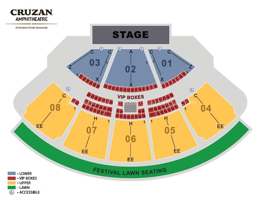 Coral Sky Amphitheatre, West Palm Beach FL Seating Chart View