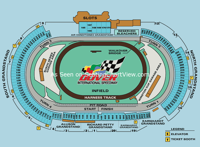 Dover Speedway Virtual Seating Chart