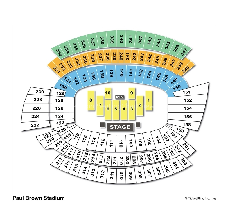 Cincinnati Bengals Paul Brown Stadium Seating Chart