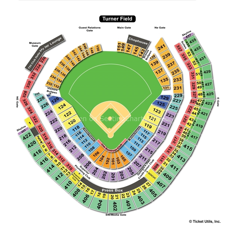 Turner Field Atlanta Ga Seating