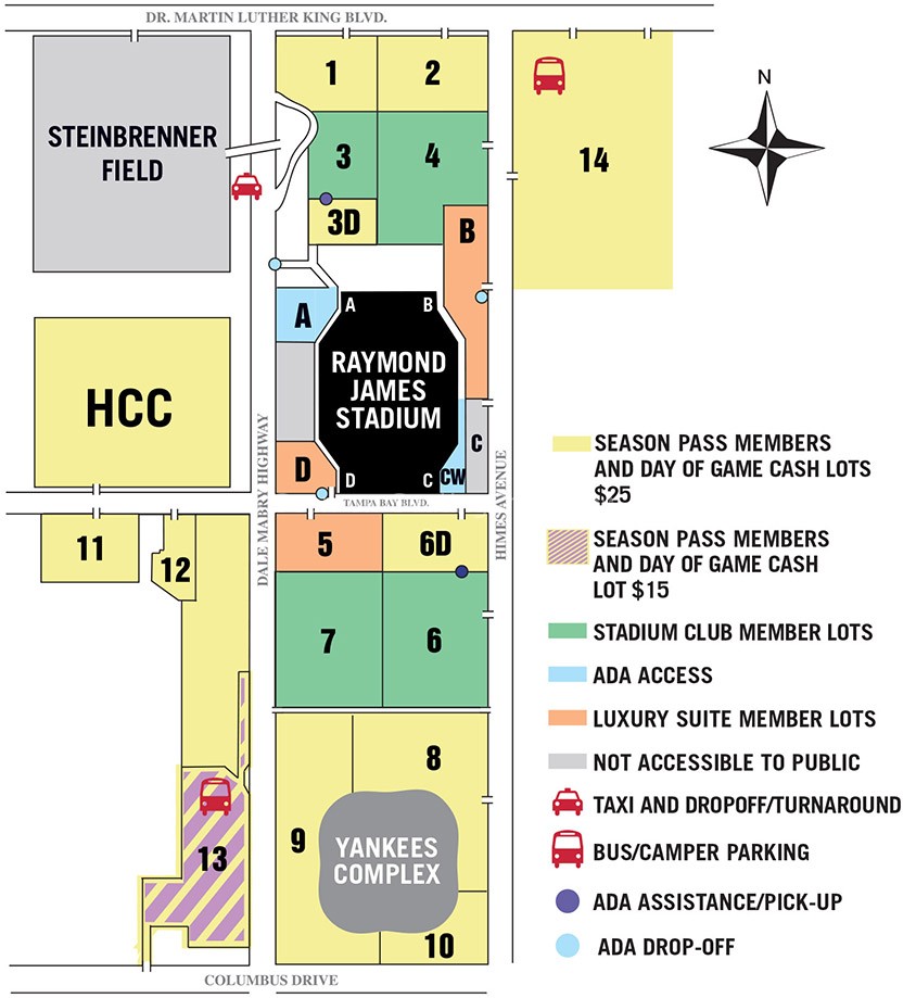 Raymond James Stadium Seating Chart & Map